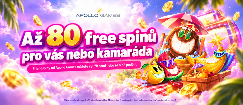 Friendspiny: získejte až 80 free spinů na Apollo Games, o které se můžete podělit s kamarádem